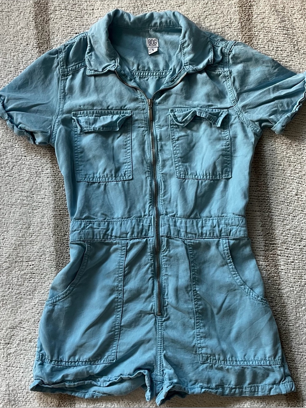BDG light blue utility romper